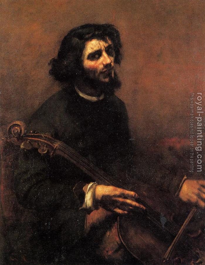Gustave Courbet : The Cellist, Self Portrait